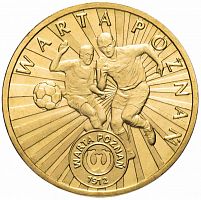 Памятная монета 2 злотых Футбольный клуб Варта Познань. Польша 2013 UNC