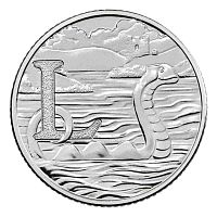 Монета 10 пенсов Буква L - Лох Несс (Loch Ness). Английский алфавит. Великобритания 2018 UNC