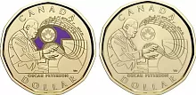 Подарочный набор из 2-х монет 1 доллар Оскар Питерсон. Канада, 2022 г. в. UNC (без обращения)