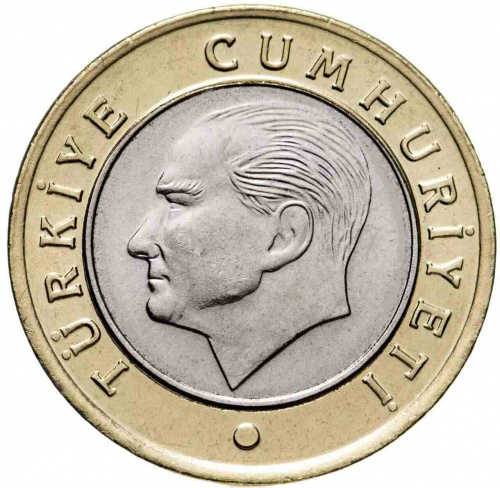 Монета 1 лира. Турция 2023 UNC фото 2 Монета 1 лира. Турция 2023 UNC фото 2