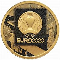 Монета 50 рублей Чемпионат Европы по футболу 2020 УЕФА. СПМД 2021 PF