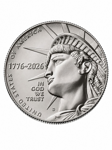 Монета 50 центов 250 лет независимости США 2026 P UNC Монета 50 центов 250 лет независимости США 2026 P UNC