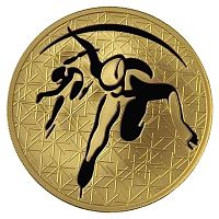 Монета 200 рублей Шорт-трек. Зимние виды спорта. ММД 2010 PF