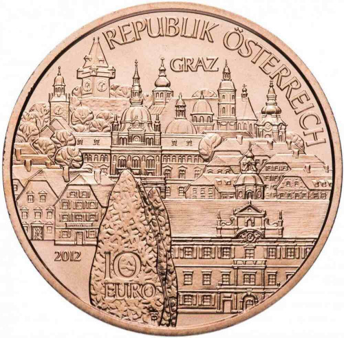 Монета 10 евро Штирия. Федеральные земли Австрии. Австрия 2012 UNC фото 2 Монета 10 евро Штирия. Федеральные земли Австрии. Австрия 2012 UNC фото 2