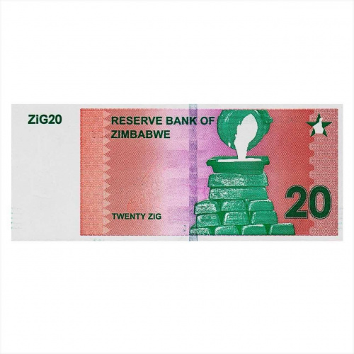 Банкнота 20 ZiG. Зимбабве 2024 UNC Банкнота 20 ZiG. Зимбабве 2024 UNC
