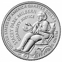 Памятная монета 25 центов Стейси Парк Милберн. Американские женщины. США P 2025 UNC