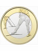 Памятная монета 5 евро Беговые лыжи. Спорт. Финляндия 2016 UNC