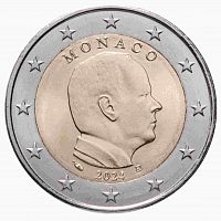 Коллекционная монета 2 евро. Монако 2024 UNC