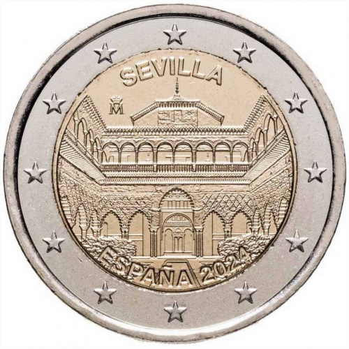 Памятная монета 2 евро Севилья. Испания 2024 UNC