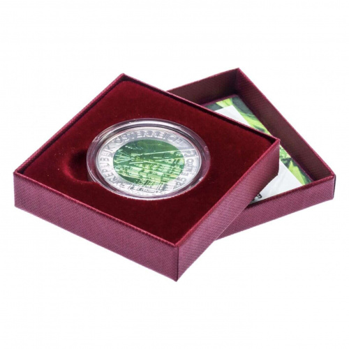 Серебряная монета 25 евро в футляре Искусственное освещение. Австрия 2008 UNC фото 3