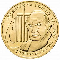 Памятная монета 2 злотых Ян Твардовский. Польша 2010 UNC