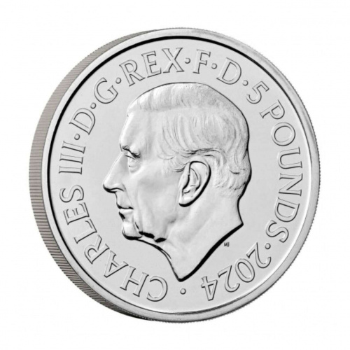 Монета 5 фунтов Букингемский дворец. Великобритания 2024 UNC фото 2