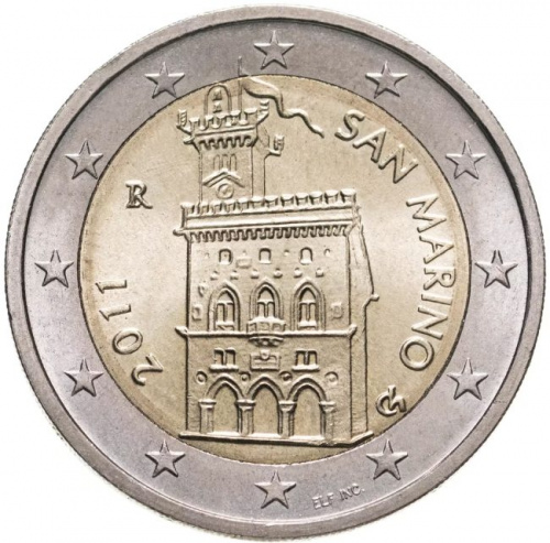 Монета 2 евро. Сан-Марино 2011 UNC